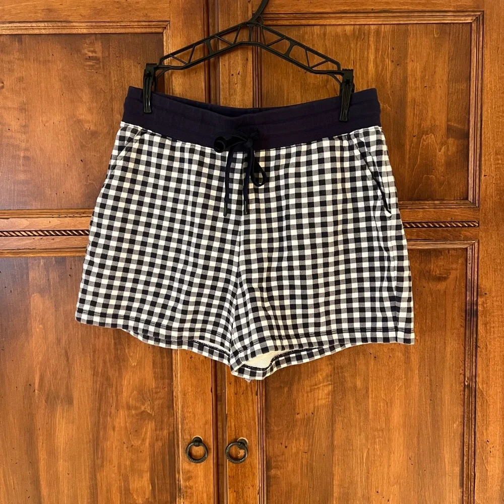 Draper James Blue/White Checkered Drawstring Shorts w/Pockets -Size M - Like New - Picture 6 of 9